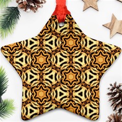 Faux Animal Print Pattern Ornament (star)  by GardenOfOphir