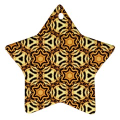 Faux Animal Print Pattern Star Ornament (two Sides)  by GardenOfOphir