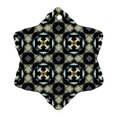 Faux Animal Print Pattern Snowflake Ornament (2-side) by GardenOfOphir