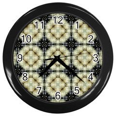 Faux Animal Print Pattern Wall Clocks (black) by GardenOfOphir