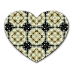 Faux Animal Print Pattern Heart Mousepads by GardenOfOphir