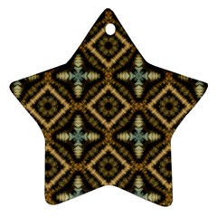 Faux Animal Print Pattern Ornament (star)  by GardenOfOphir