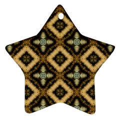 Faux Animal Print Pattern Star Ornament (two Sides)  by GardenOfOphir