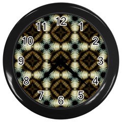 Faux Animal Print Pattern Wall Clocks (black) by GardenOfOphir