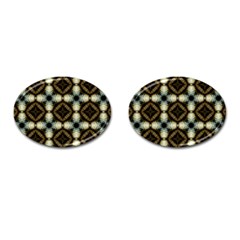 Faux Animal Print Pattern Cufflinks (oval)