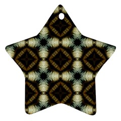 Faux Animal Print Pattern Star Ornament (two Sides)  by GardenOfOphir