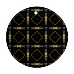 Faux Animal Print Pattern Round Ornament (two Sides)  by GardenOfOphir