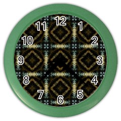 Faux Animal Print Pattern Color Wall Clocks by GardenOfOphir