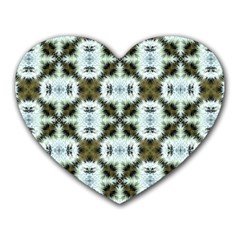 Faux Animal Print Pattern Heart Mousepads by GardenOfOphir