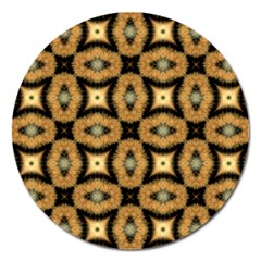 Faux Animal Print Pattern Magnet 5  (round) by GardenOfOphir