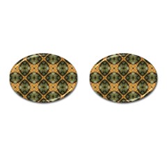 Faux Animal Print Pattern Cufflinks (oval) by GardenOfOphir