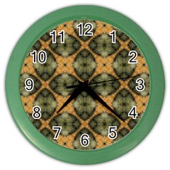 Faux Animal Print Pattern Color Wall Clocks by GardenOfOphir