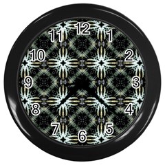 Faux Animal Print Pattern Wall Clocks (black) by GardenOfOphir