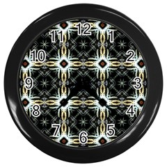 Faux Animal Print Pattern Wall Clocks (black) by GardenOfOphir