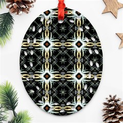 Faux Animal Print Pattern Ornament (oval Filigree)  by GardenOfOphir