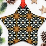 Faux Animal Print Pattern Ornament (Star)  Front