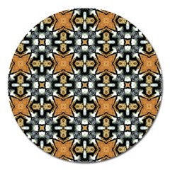 Faux Animal Print Pattern Magnet 5  (round) by GardenOfOphir