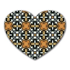 Faux Animal Print Pattern Heart Mousepads by GardenOfOphir