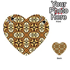 Faux Animal Print Pattern Playing Cards 54 (heart)  by GardenOfOphir