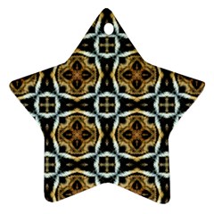 Faux Animal Print Pattern Star Ornament (two Sides)  by GardenOfOphir