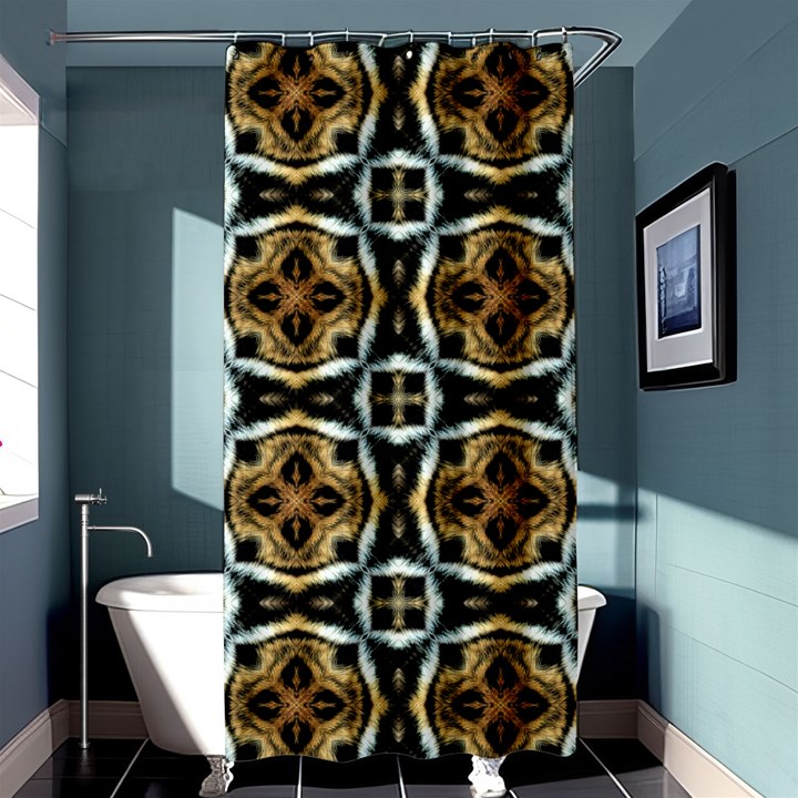 Faux Animal Print Pattern Shower Curtain 36  x 72  (Stall) 