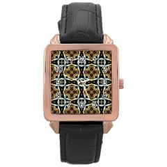 Faux Animal Print Pattern Rose Gold Watches