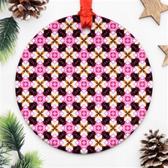 Cute Pretty Elegant Pattern Ornament (round)  by GardenOfOphir