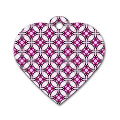 Cute Pretty Elegant Pattern Dog Tag Heart (one Side)