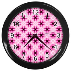 Cute Pretty Elegant Pattern Wall Clocks (black) by GardenOfOphir