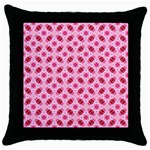 Cute Pretty Elegant Pattern Throw Pillow Cases (Black) Front