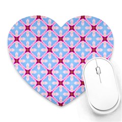 Cute Pretty Elegant Pattern Heart Mousepads by GardenOfOphir