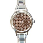 Cute Pretty Elegant Pattern Round Italian Charm Watches Front