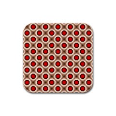 Cute Pretty Elegant Pattern Rubber Square Coaster (4 Pack) 