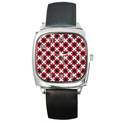 Cute Pretty Elegant Pattern Square Metal Watches