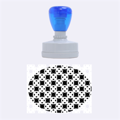 Cute Pretty Elegant Pattern Rubber Oval Stamps