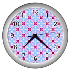 Cute Pretty Elegant Pattern Wall Clocks (silver) 