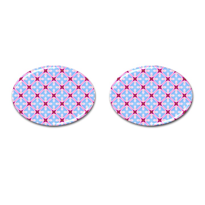 Cute Pretty Elegant Pattern Cufflinks (Oval)