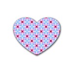 Cute Pretty Elegant Pattern Rubber Coaster (Heart)  Front