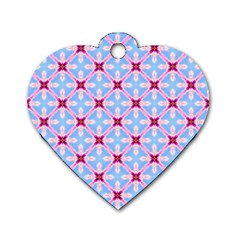 Cute Pretty Elegant Pattern Dog Tag Heart (two Sides)