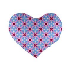 Cute Pretty Elegant Pattern Standard 16  Premium Flano Heart Shape Cushions by GardenOfOphir