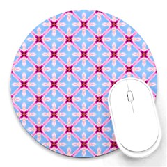 Cute Pretty Elegant Pattern Round Mousepads