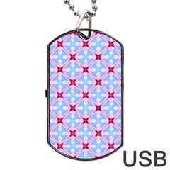 Cute Pretty Elegant Pattern Dog Tag Usb Flash (two Sides) 