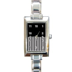 Blackandwhitechevron6000 Rectangle Italian Charm Watches