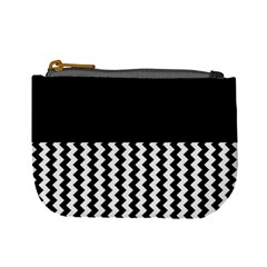 Blackandwhitechevron6000 Mini Coin Purses