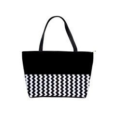 Blackandwhitechevron6000 Shoulder Handbags