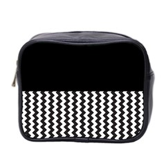 Blackandwhitechevron6000 Mini Toiletries Bag 2-side