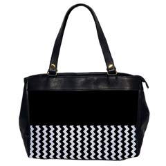 Blackandwhitechevron6000 Office Handbags