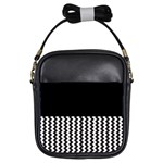 Blackandwhitechevron6000 Girls Sling Bags Front