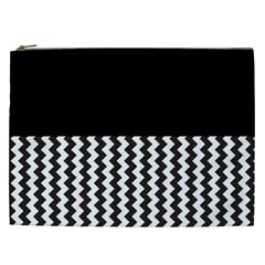 Blackandwhitechevron6000 Cosmetic Bag (xxl) 