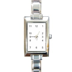 Vintage Style Floral Design Rectangle Italian Charm Watches